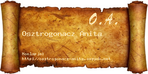 Osztrogonacz Anita névjegykártya